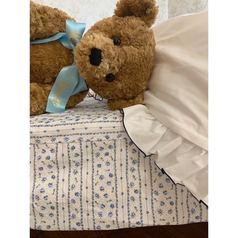 épine HOME限定品】stripe flower frill bed cover 3s