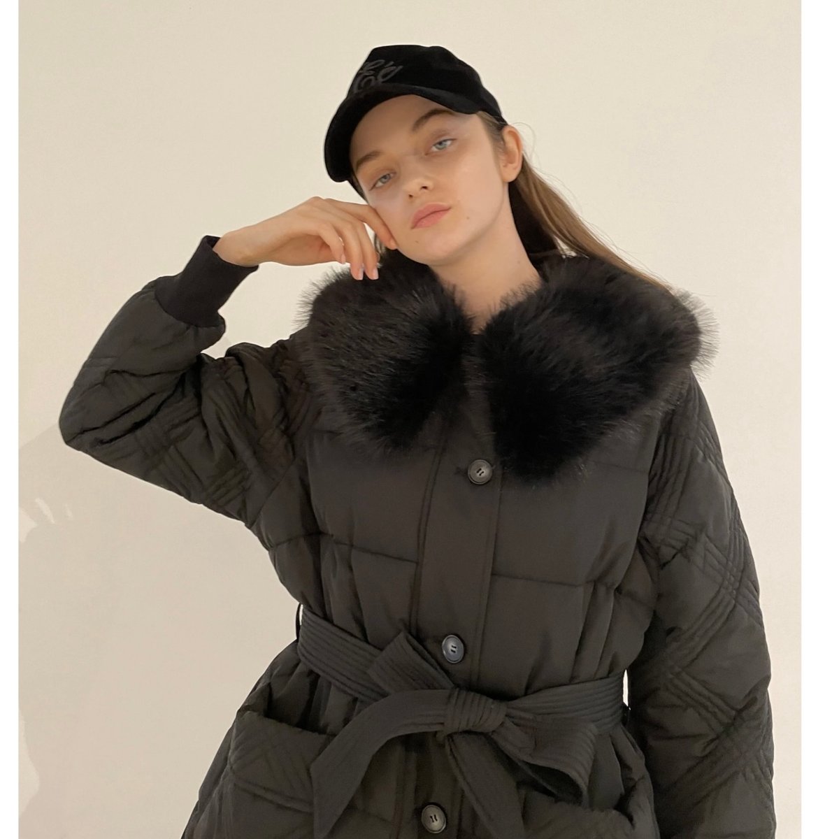 fur collar quilting down coat (2color) | épine fur collar quilting down coat (2color) | épine