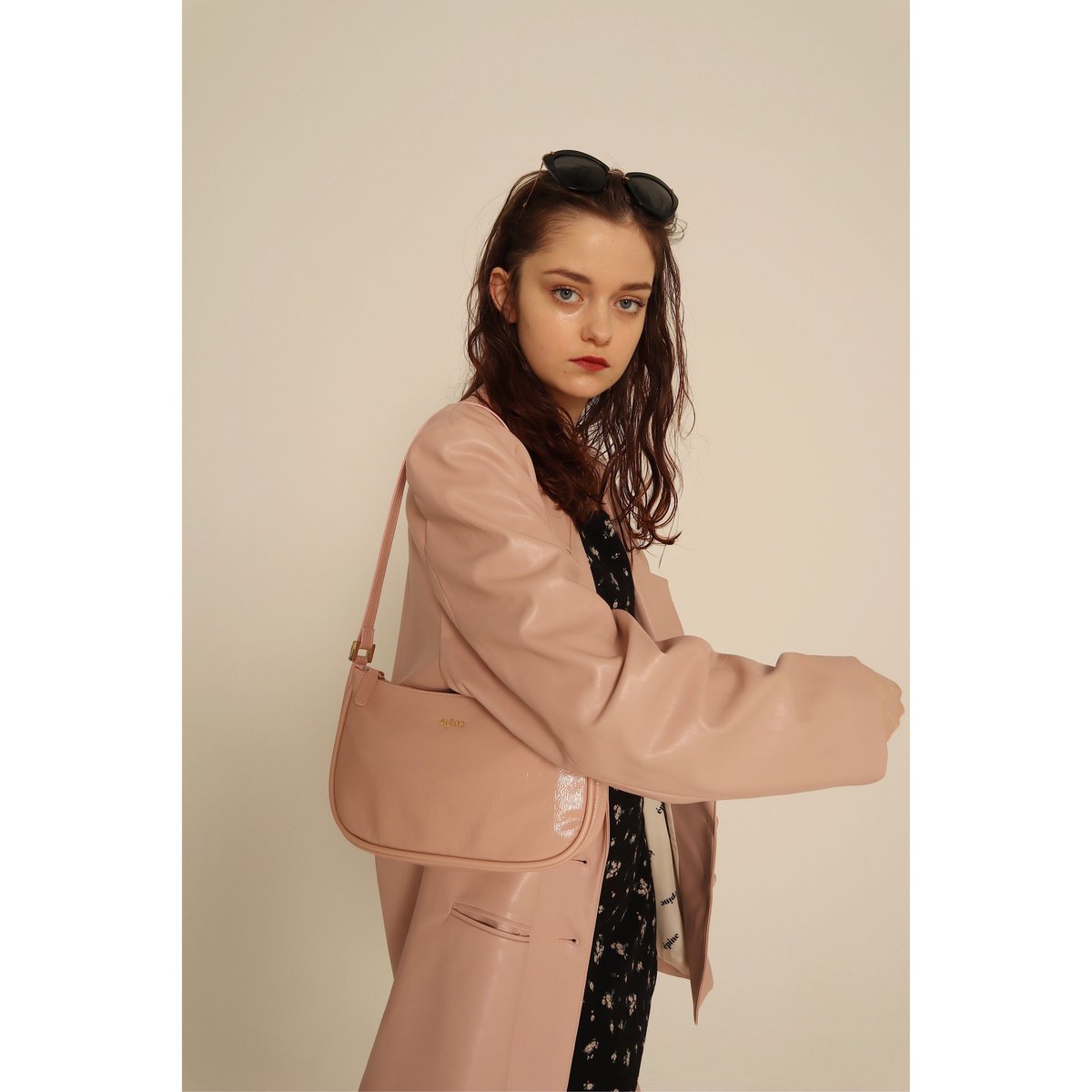épine logo lining leather jacket pink | épine épine logo lining leather jacket pink | épine