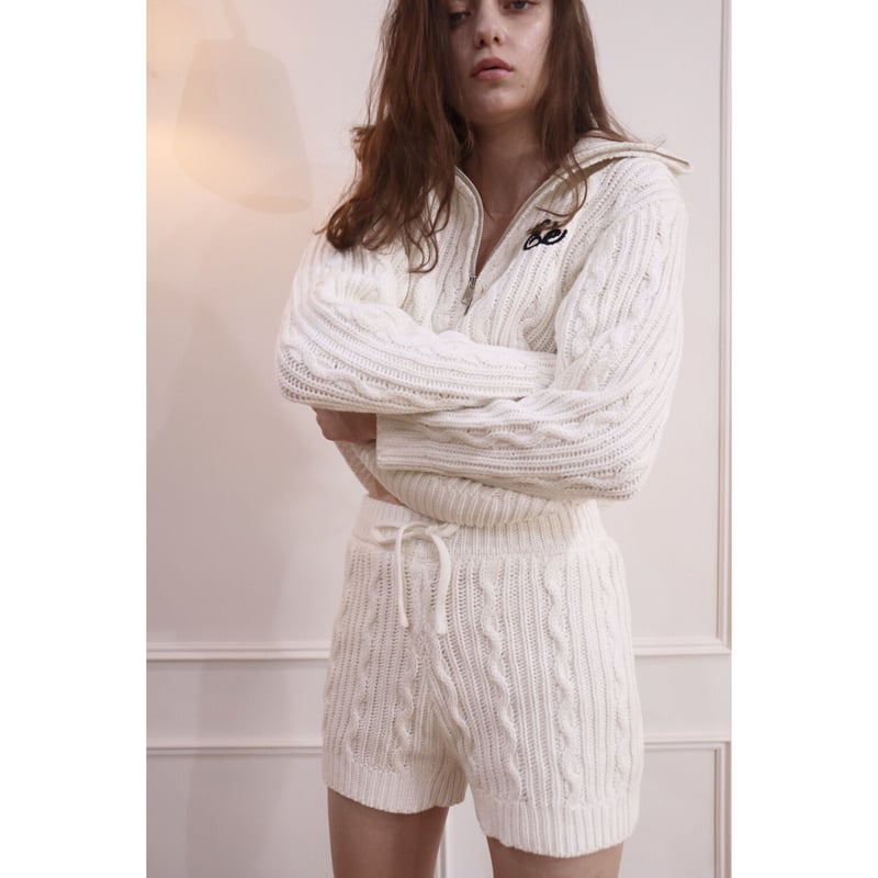 cable knit bloomers white | épine
