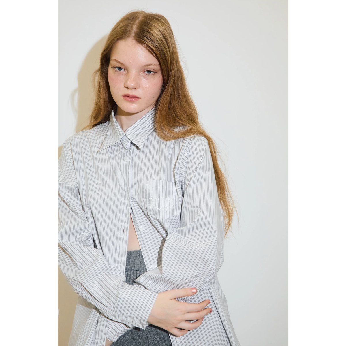 ÉPINE PARIS over shirt gray stripe