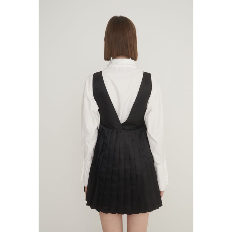 袖丈袖なし最終値下げ　épine label pleats onepiece black