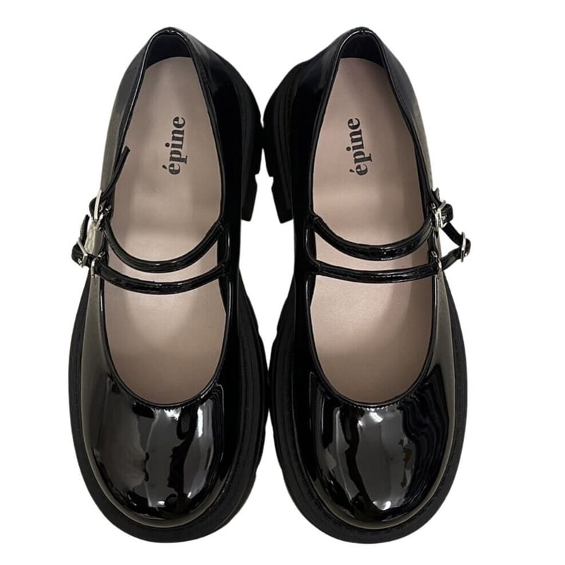 カラーブラック最終値下げ‼️epine エピヌ靴 double strap goa pumps