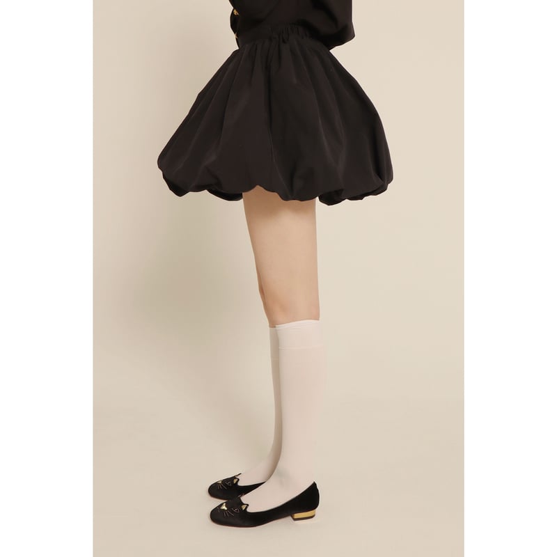 balloon volume mini skirt black | épine