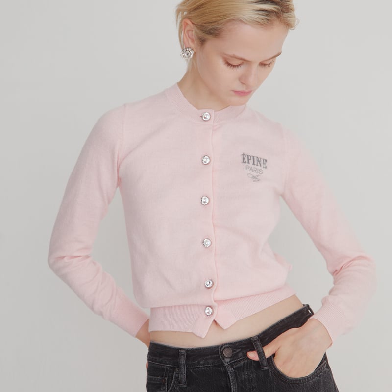 ÉPINE PARIS bijou cardigan baby pink | épine