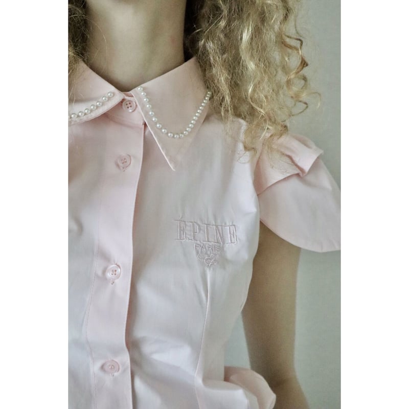 ÉPINE PARIS pearl blouse baby pink | épine