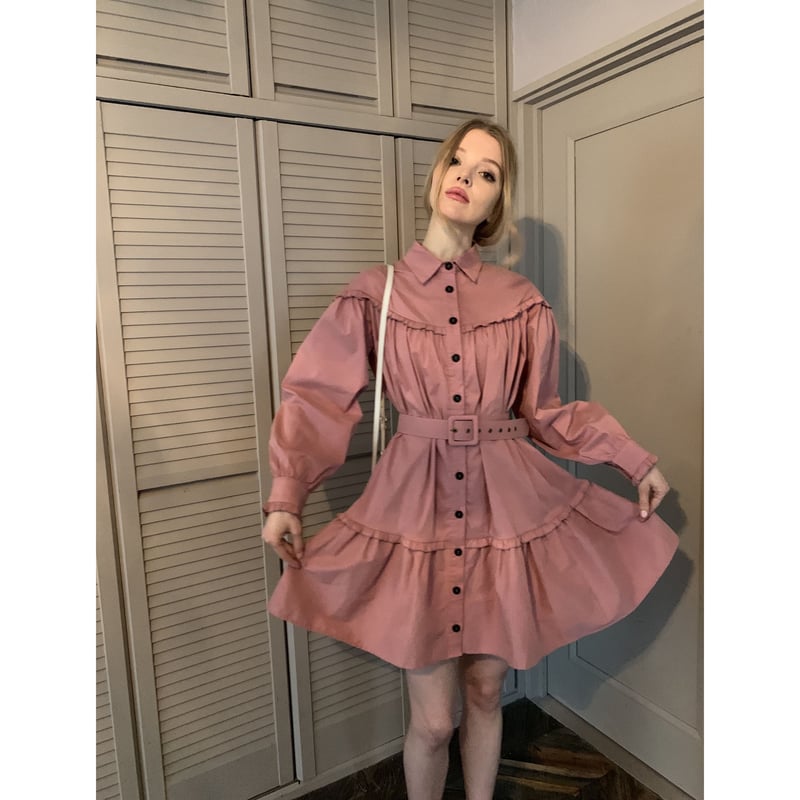 frill 2way tiered one-piece pink | épine