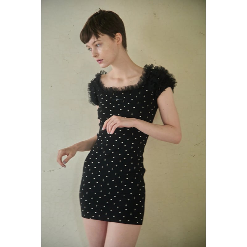 épine label tulle rib onepice（2color） | épine