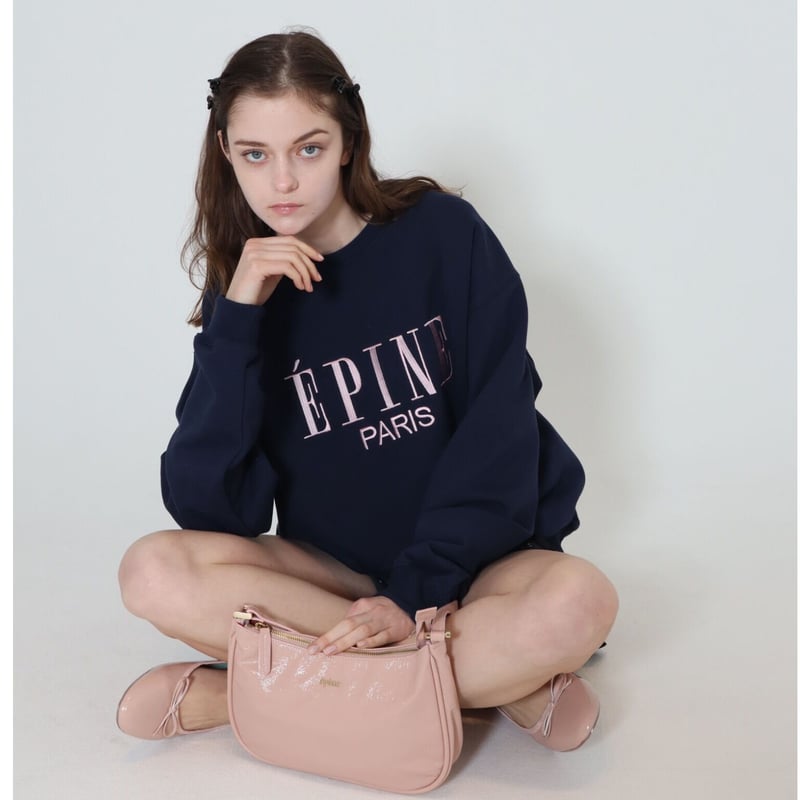 ÉPINE PARIS big sweat navy×baby pink | épine