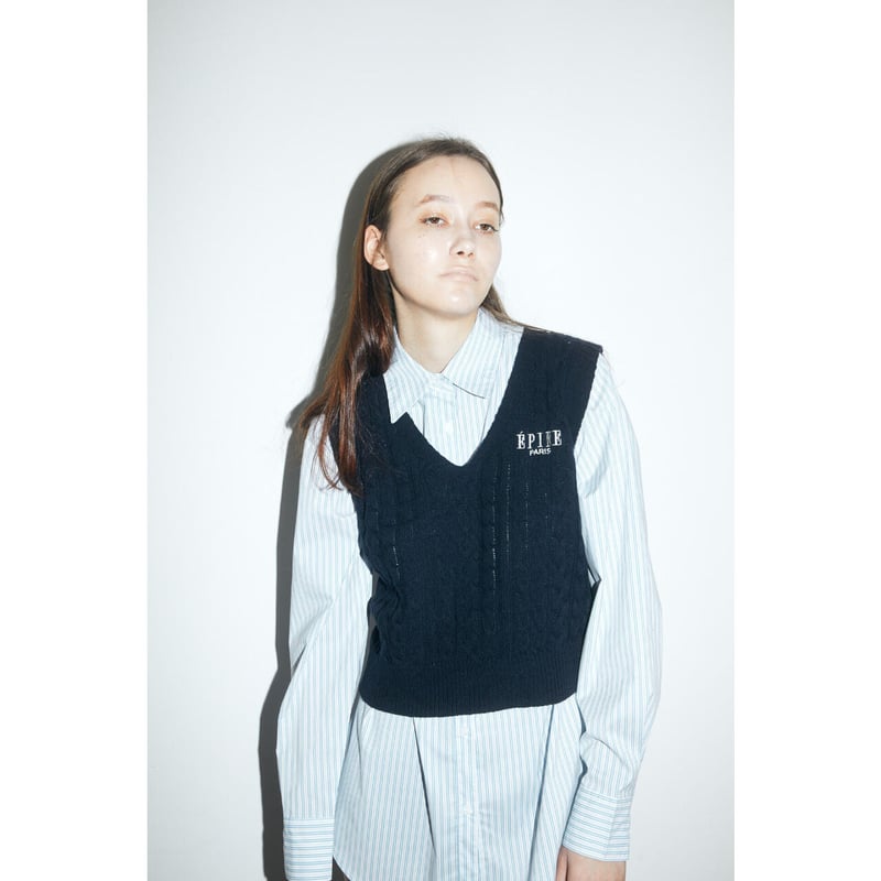ÉPINE PARIS knit vest navy | épine ÉPINE PARIS knit vest navy | épine