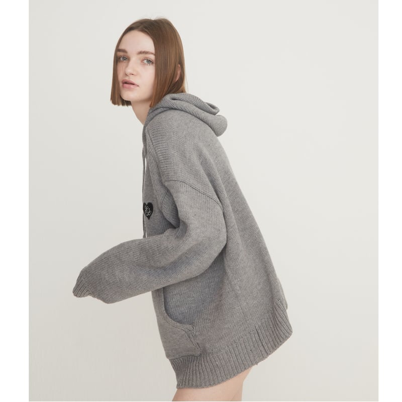 ［明日発送］epine  knit hoodie gray