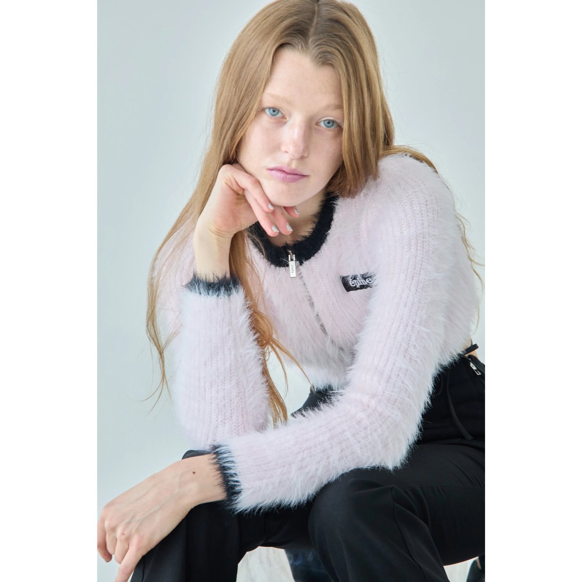 épine label shaggy zip cardigan （3color） | épine 