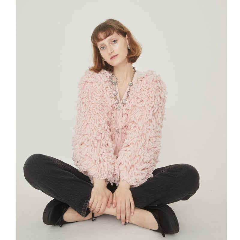 【新品】epine エピヌ　bijou volume cardigan pink