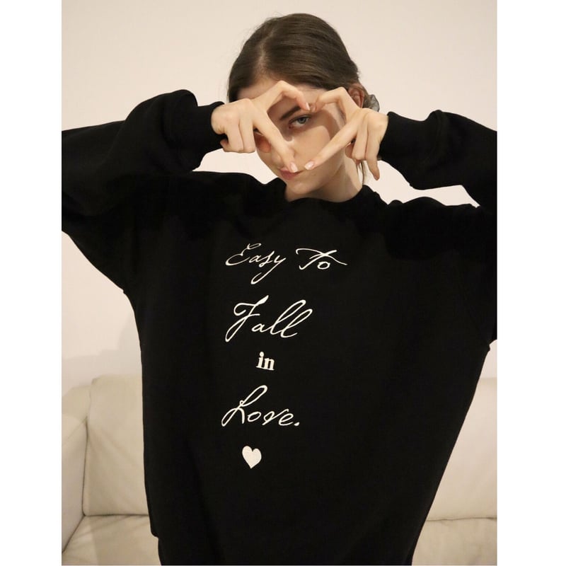 トレーナー/スウェット [epine] heart sweat heart sweat black | épine