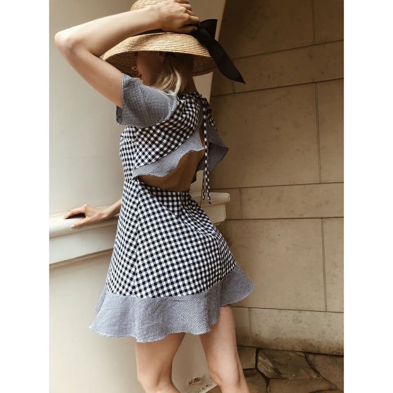 epine Scheme Check Midi Dress