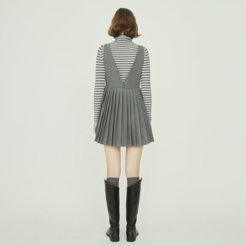 épine label wool pleats onepiece （2color） | épine
