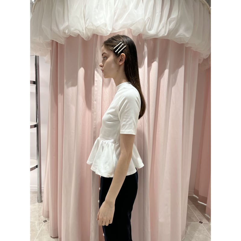 Eé peplum tee white | épine