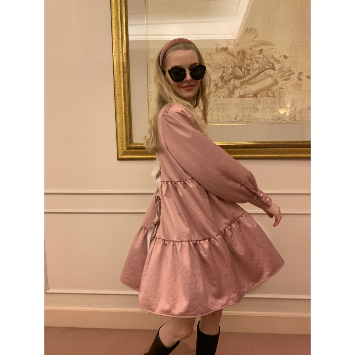 back ribbon tiered onepiece dasty pink | épine back ribbon tiered onepiece dasty pink | épine