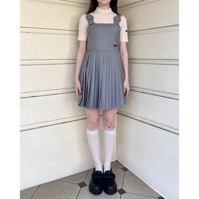 epineエピヌコート 薄いgray ♡Eé check knit gray×pink | épine