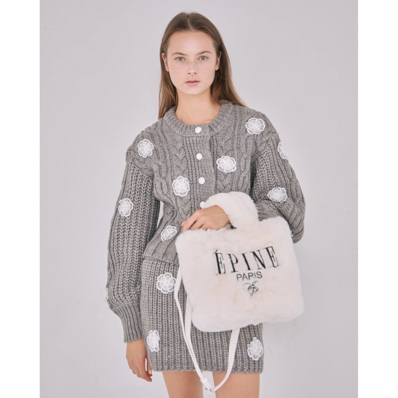 EPINE PARIS fur 2way bag エピヌファーバッグ エピヌepine paris ファーバッグアイボリー ivory