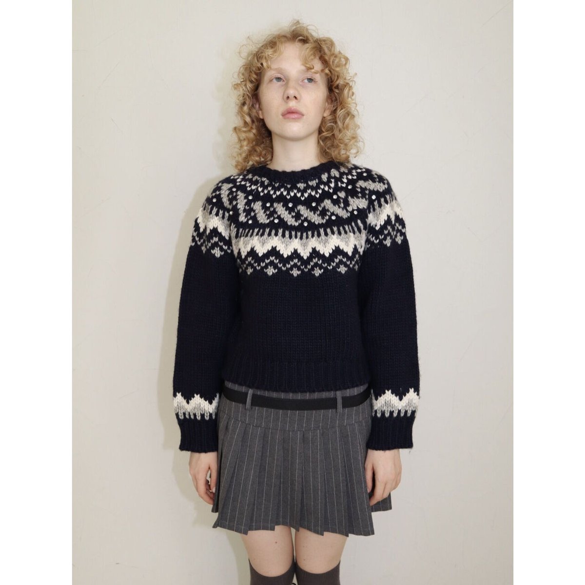 bijou Nordic knit （2color） | épine