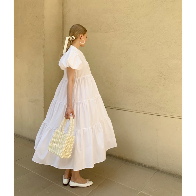 【epine】puff sleeve tiered onepiece puff sleeve tiered onepiece lemon | épine