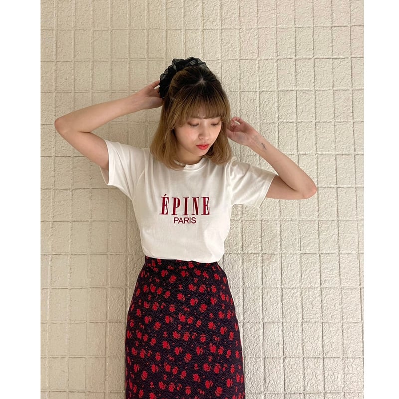 限定品】ÉPINE PARIS tee white×red | épine