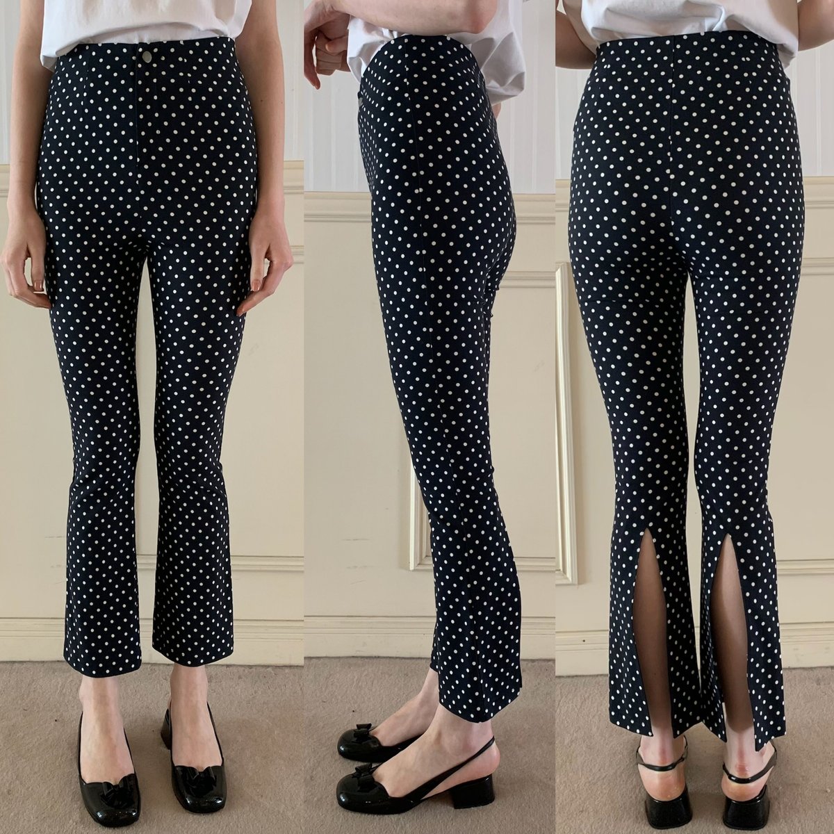 back slit dot pants | épine