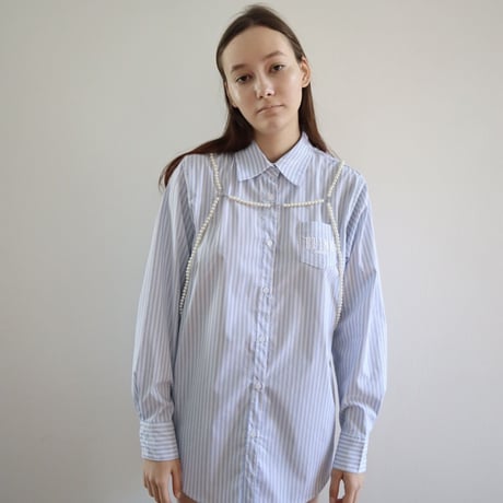 ÉPINE PARIS over shirt blue stripe