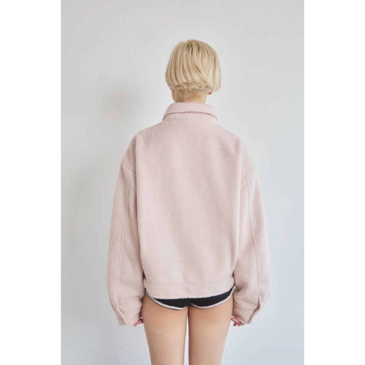 epine エピヌ é shaggy blouson babypink é shaggy blouson