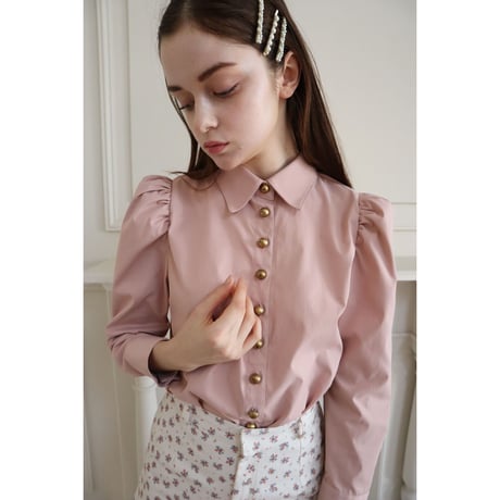 é button blouse pink