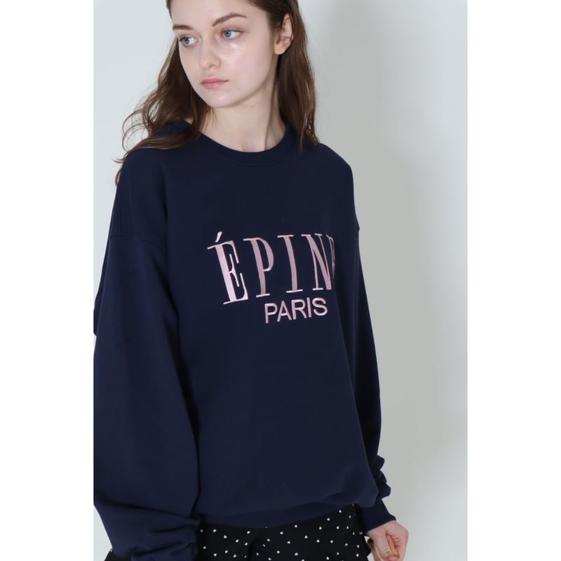 ÉPINE PARIS big sweat navy×baby pink | épine