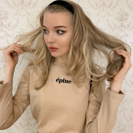 épine embroidery long tee beige