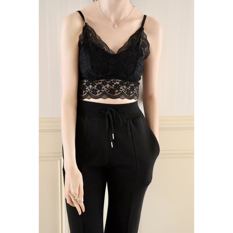 lace pad inner camisole black | épine lace pad inner camisole black | épine