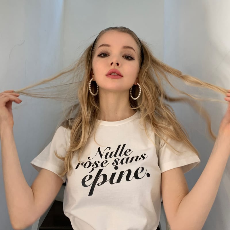 épine glitter tee white | épine