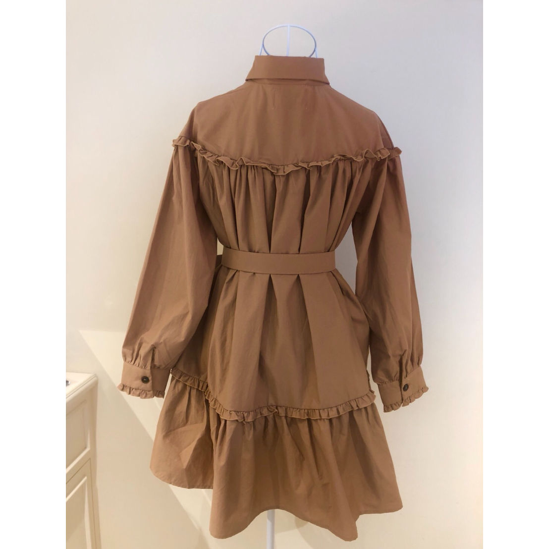 frill 2way tiered one-piece camel | épine