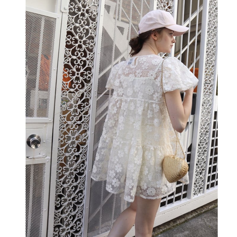 organdy flower tunic onepiece （camisole set） |  