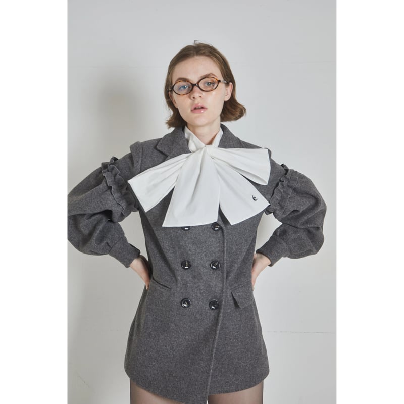 定価27880円epine volume wool tailored coat gray