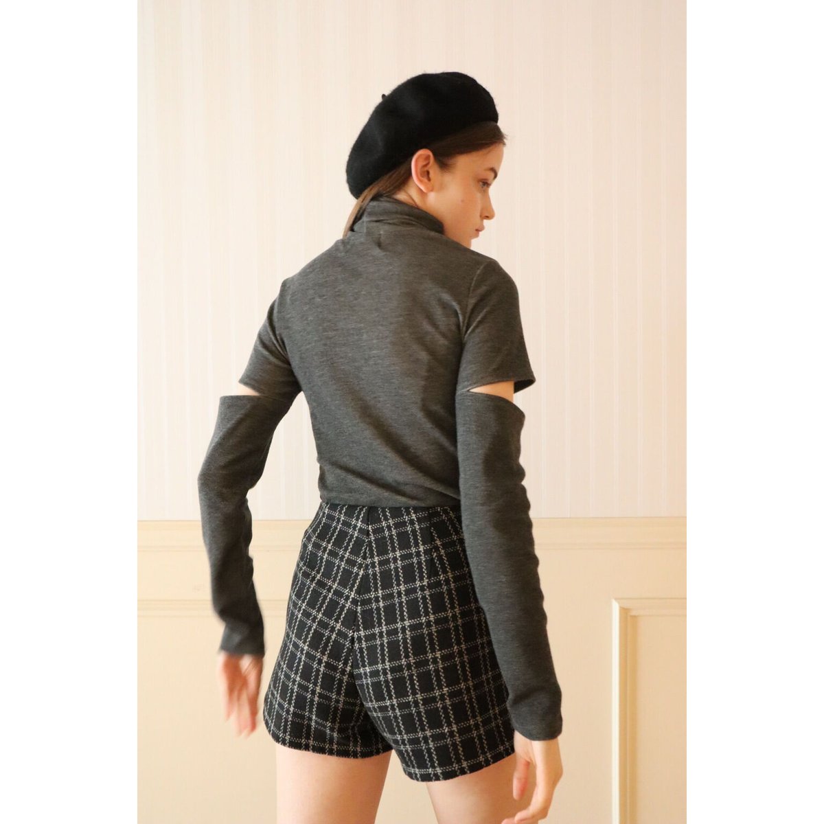 ☆ENYCE☆ﾚﾃﾞｨｰｴﾆｰﾁｪ☆斜めカット ベアトップ☆ベージュ☆S☆
