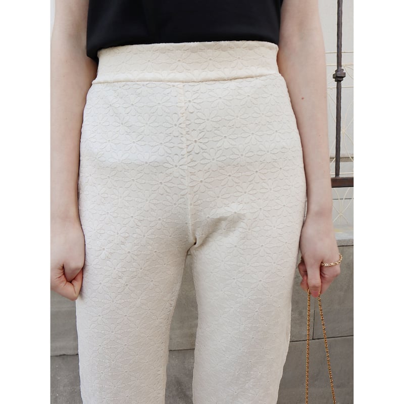 flower lace pants ivory | épine