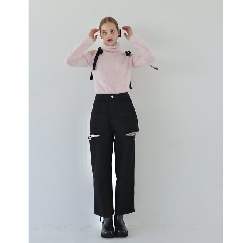 épine ♡ side cut jeans black | épine