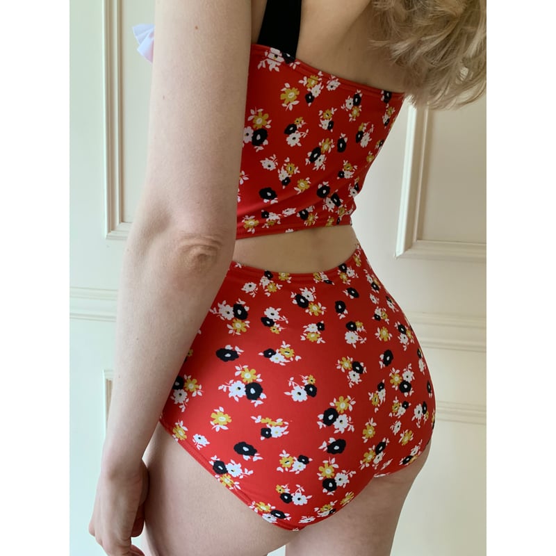 epine 水着 スウィムウェア 限定特典付き】60's red flower swim