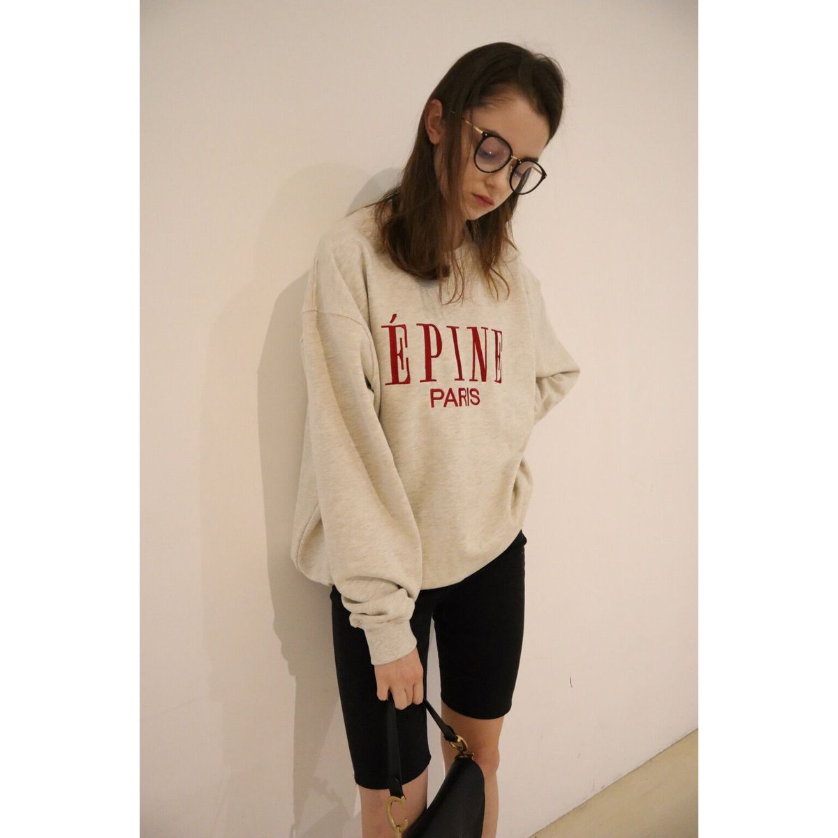 ÉPINE PARIS big sweat gray×red | épine