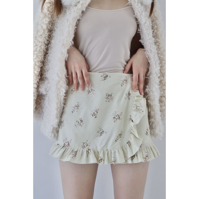 Floral corduroy outlet mini skirt