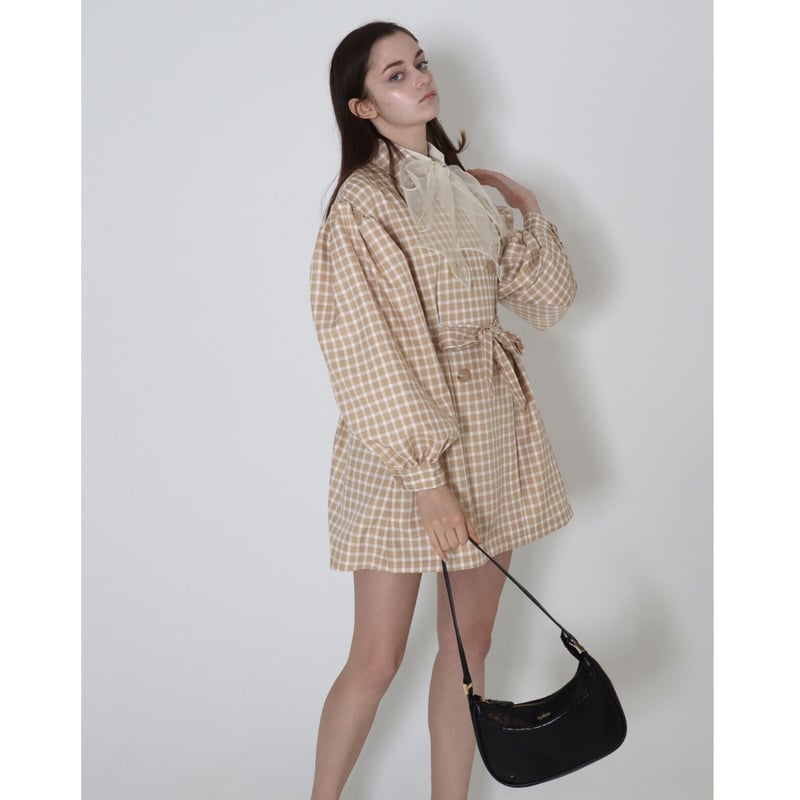 arm volume mini trench coat check | épine