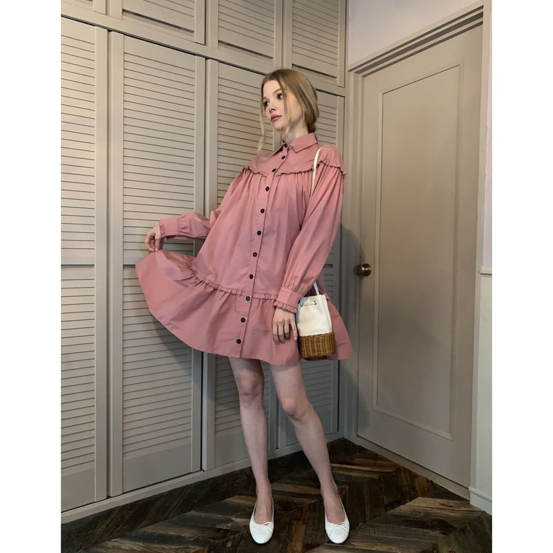 frill 2way tiered one-piece pink | épine