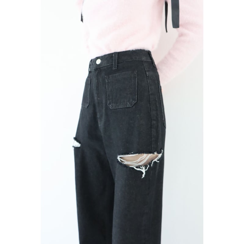 épine ♡ side cut jeans black | épine