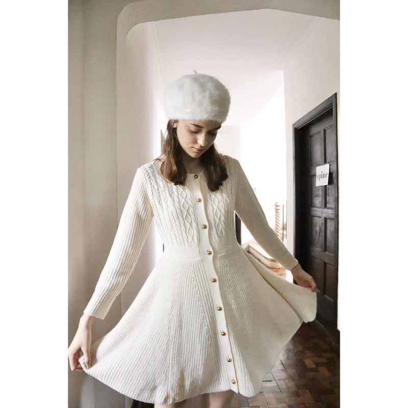 é button cable knit onepiece ivory | épine é button cable knit onepiece ivory | épine