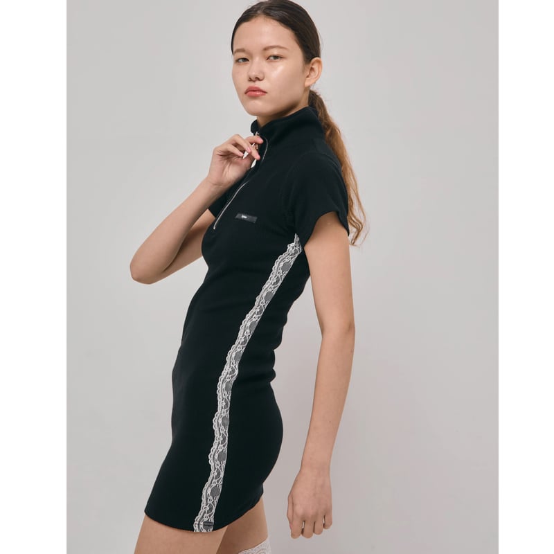 épine zipper lace polo onepiece(3color) | épine épine zipper lace polo onepiece(3color) | épine