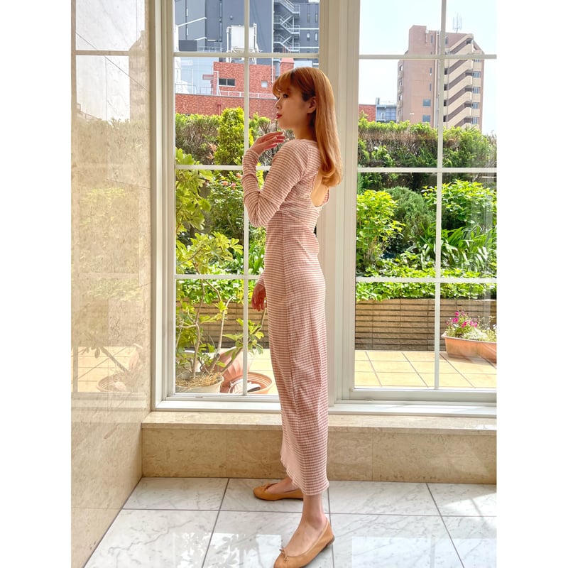GHOSPELL》Varial Check Midi Dress | épine